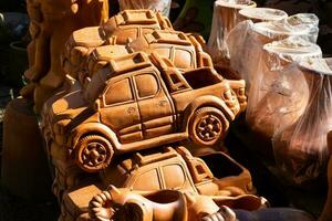 Traditional pots at the beautiful small city of Raquira in Colombia. The City of Pots photo