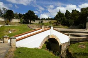 el famoso histórico puente de boyaca en Colombia. el Colombiana independencia batalla de boyaca tomó sitio aquí en agosto 7, 1819. foto