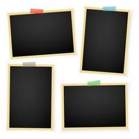 Retro photo frame with shadows. Vector illustration