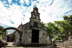 The beautiful historical church La Ermita built in the sixteenth century in the town of Mariquita in Colombia photo
