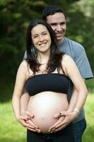 Couple waiting for their baby - 38 weeks photo