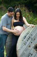 Couple waiting for their baby - 38 weeks photo