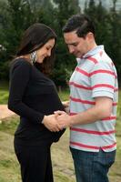 Couple waiting for their baby - 38 weeks photo