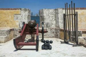 Walls of Cartagena de Indias built at the end of the XVI century for the defense of the city. Fort of San Sebastian del Pastelillo photo