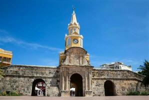 histórico público reloj torre construido en 1601 en cartagena Delaware indios foto