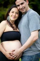 Couple waiting for their baby - 38 weeks photo