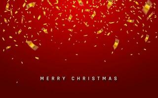 Festive Christmas or New Year Background. Chinese Greeting Card with confetti. Holiday's Background. Vector illustration
