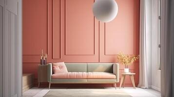 Free photo two poster frame mockup in scandinavian style living room interior.