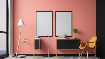 View of photo frame with interior home decor.
