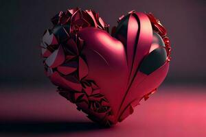 Amazing Valentines day 3D red pink photo