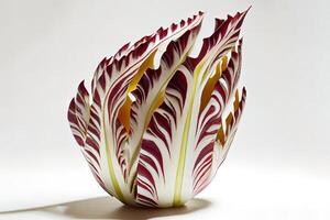 fresh leaf of Radicchio isolated. photo