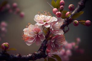 Sakura flowers isolated. photo