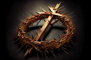 Easter background depicting the crucifixion. photo