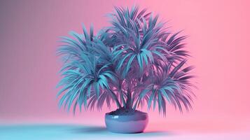Colorful background with palm silhouettes design. photo