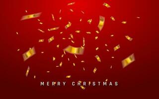 Festive Christmas or New Year Background. Chinese Greeting Card with confetti. Holiday's Background. Vector illustration