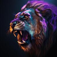 A painting of a lion Generated photo