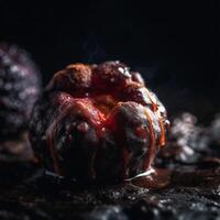 A burnt fruit Generated photo