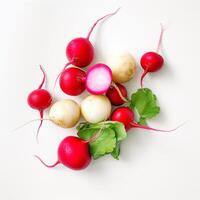 A bunch of radishes photo