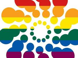 Retro Background With Lgbt Colors, Isolated Background. vector