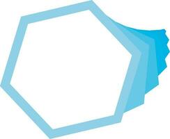 Hexagon Shape Design Element, Isolated Background. vector