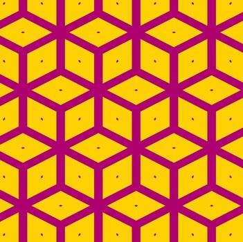 Cube Shapes Pattern, Isolated Background. vector