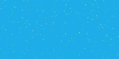 Christmas snow. Falling snowflakes on blue background. Snowfall. Vector illustration