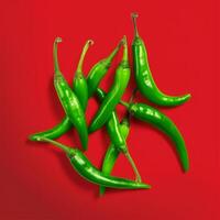 A bunch of chili peppers Generated photo