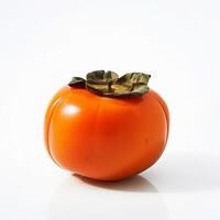 A persimmon with a leaf Generated photo
