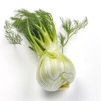 A green and white fennel vegetable Generated photo