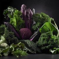 A bunch of vegetables Generated photo