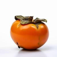 A persimmon with a leaf Generated photo