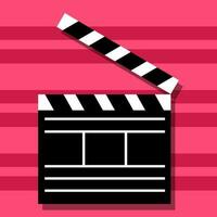 Flat image of Clapperboard. Vector illustration