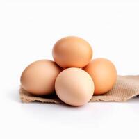 A stack of eggs on a napkin Generated photo