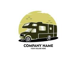 Adventure Camper Car Logo Design vector