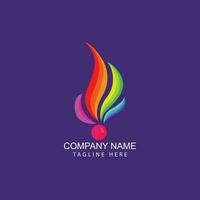 Colorful Abstract Logo Design For Company. vector