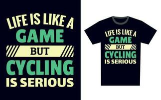 Cycling T Shirt Design Template Vector