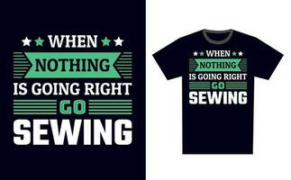 Sewing T Shirt Design Template Vector