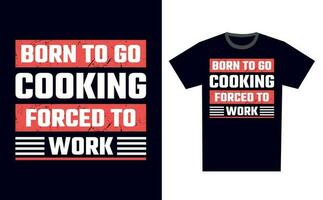 Cooking T Shirt Design Template Vector