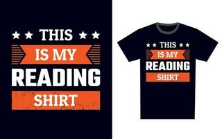 Reading T Shirt Design Template Vector