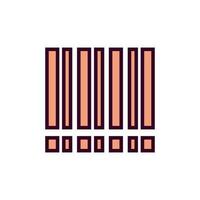 Barcode Icon Vector Illustration. Barcode Lineal Color Icon