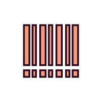 Barcode Icon Vector Illustration. Barcode Lineal Color Icon