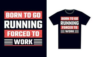 Running T Shirt Design Template Vector