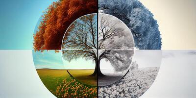 Four seasons abstract. photo