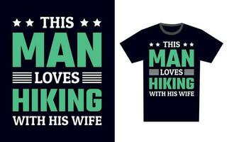 Hiking T Shirt Design Template Vector