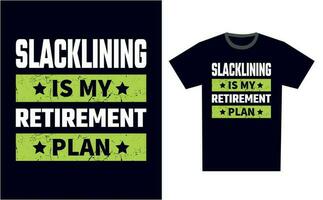 Slacklining T Shirt Design Template Vector