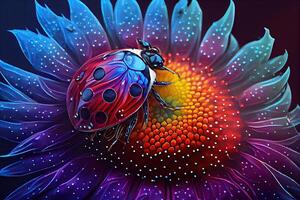 Ladybug on a flower. photo