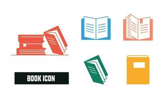 Flat Book Icon Symbol Vector Illustration