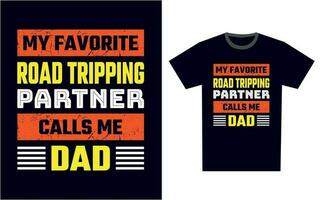 Road Tripping T Shirt Design Template Vector