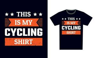 Cycling T Shirt Design Template Vector