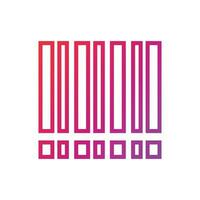 Barcode Gradient Icon Vector Illustration